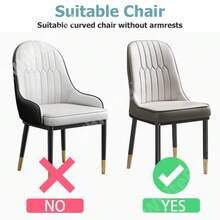 Funda protectora universal para silla, suave y antipolvo, funda protectora extraíble y elástica, cojín de asiento de silla reforzado - Multicolor - Ver 9
