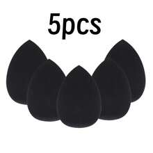 30/5/3pcs Multi-Functional Pink Makeup Sponges, Foundation Primer Makeup Sponges, Liquid/Cream/Powder Seamless Smooth Makeup Sponges, Water Drop Shaped Makeup Sponges, Wet & Dry Use Professional Soft Concealer Sponges - 黑色 - 查看 9