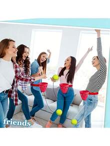 4-Piece Swing Ball Game Set, Party Swing Bucket Game, Multiplayer Interactive Game, Can Be Used To Train Eye And Waist Coordination, Fun Party Game, Agility Training. Suitable For Holiday Parties, Outdoor Activities, - Multicolor - View 6