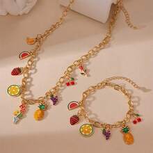 1pc Vacation Style Fruit Pendant Necklace - Multicolor - View 4