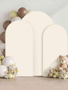 1件米色拱形背景布，婴儿派对背景布，双面弹力涂层拱形背景布，性别揭晓派对用品，主题派对拍照背景，生日派对，多种尺寸可选，婴儿派对拱形支架装饰，新生儿背景装饰布，活动拍照背景装饰，婴儿派对礼物，性别揭晓派对装饰，派对拍照背景，派对礼品（仅含背景布，不含支架） - 象牙白 - 查看 2