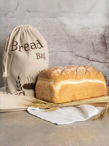 3Pcs Bread Bag Linen Bread Bags For Homemade Bread Container, 15.7 *11.8 Inches Unbleached & Reusable Bread Storage, Natural Large Storage For Artisan Bread - View 2