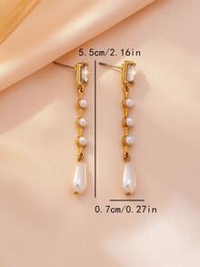 1 par de pendientes versátiles y casuales para mujer - Multicolor - Ver 6