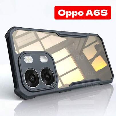Anti-Fall Phone Case Shockproof Liquid Silicone For A6S 5G 4G 2026 Phone Case Clear Armor Acrylic Casing OppoA6S Shockproof Liquid Silicone Soft Fashion Back Cover Spring Gift