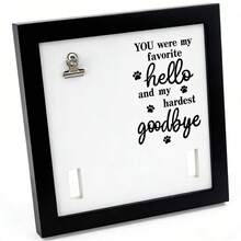 Marco de fotos conmemorativo de madera para perros - Regalo de condolencia por la pérdida de una mascota, soporte para recuerdos - 23 x 23 cm - Ver 8