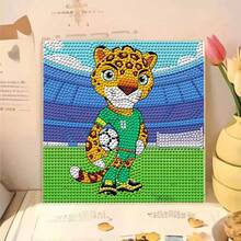 Football Party Supplies Diamond Painting FIFA Peripheral Mascot Diamond Painting Children's Handicraft, Holiday Family Party Gifts, Carnival Festival Supplies, Holiday Small Gifts, Holiday Essentials, Suitable For Various Parties And Event Souvenirs - Multicolor - View 8