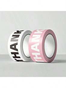 Pink "Thank You" Printed Decorative Packaging Tape Suitable For Small Businesses - Multiple Styles - View 9