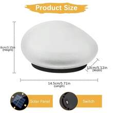 1个太阳能岩石灯，LED鹅卵石灯，防水户外花园灯，多色鹅卵石景观灯，适用于庭院、小径、花园、草坪、露营、户外、露台、家居、派对、室外、婚礼装饰 - 太陽能石頭燈 - 查看 4