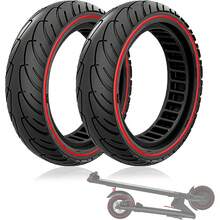 GLDYTIMES 8.5x2.0 Solid Tire, 50/75-6.1 Scooter Tire 8 1/2x2 Inch Replacement Tire, Fit For Isinwheel S9 Pro IScooter I9/ I8 Electric Scooter, Explosion-Proof Wheel, Red 2pcs - Red - View 3