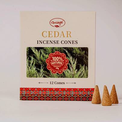 مخروطات البخور النباتي الطبيعي، عيدان البخور اليدوية بالمريمية والأرز والزعتر والأوكالبتوس والخزامى للعلاج بالروائح العطرية