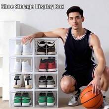 1个透明亚克力磁扣鞋盒，加厚大号，可收纳鞋子/人偶/化妆品等物品，亦可作展示盒 - 無色 - 查看 11