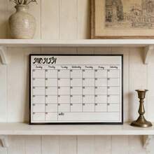 Nam châm dán tủ lạnh lập kế hoạch tháng tối giản, bảng trắng dày có thể tái sử dụng, nhãn dán từ tính lịch trình nhà bếp. - 1PC - Xem 3