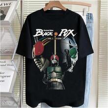 Kamen Rider Ultramans Kamen Short Sleeve Japanese - 黑色 - 查看 1