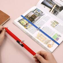 Stretchable Elastic Band Bookmark With Stainless Steel Pointer, Accurate Positioning, Invisible Reading Tracker - Multicolor - View 9