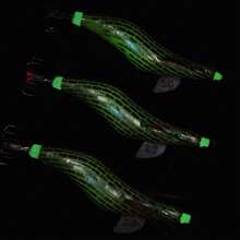 Avlcoaky 3件套 11厘米 虾形钓鱼路亚 夜光鱿鱼钩 虾形对虾路亚 人工硬饵 - 黃色 - 查看 4