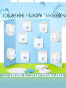 44pcs/Set - Baby Shower Party Game: Fun Baby Shower Diaper Game Set (Game Board Not Included) - Most Fun Baby Shower Party Game: Feed Me! Party Game Selection - Funny Gender Reveal Diaper Game - Neutral Set (Blue) - Multicolor - View 6