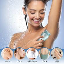 HATTEKER 1pc Women's Electric Shaver, 3-In-1 Multifunctional Waterproof Epilator With Charging Base - View 8