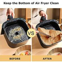 50/100/200pcs Air Fryer Parchment Paper Liners, 6.3 Inch Non-Stick Silicone Coated Baking Pads For Air Frying, Baking, Cooking, Microwave, Oil-Proof, Tray Liners, Kitchen Accessories - Multicolor - View 7