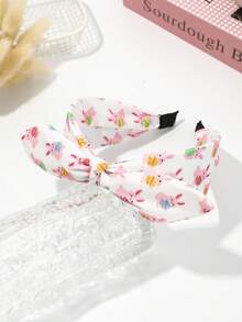 1pc Cute Bow Headband, Women's Holiday Party Bunny Ear Headband - Multicolor - View 9
