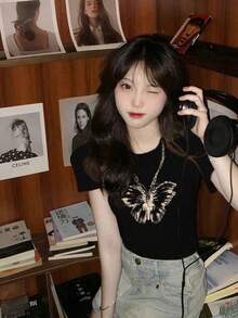 Women T-Shirts - Black - View 3
