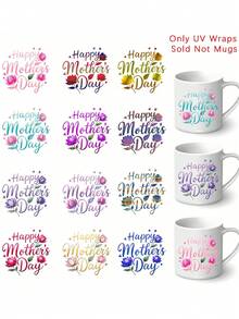 Bộ 1-12 miếng dán cốc in hình hoa nhiều màu sắc chủ đề Ngày của Mẹ, dán lên cốc thủy tinh mỏng, chất liệu UV DTF, độ bám dính cao, chất lượng tốt, thích hợp cho việc tự làm đồ thủ công mỹ nghệ, dán lên cốc, tường, cửa sổ, chai lọ, laptop, ốp điện thoại, các bề mặt nhẵn và các vật dụng thủ công khác. Chúc mừng Ngày của Mẹ! - nhiều màu - Xem 10
