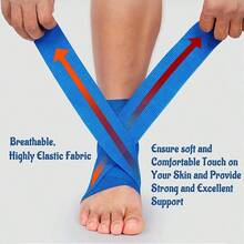 1/4/6/12卷装蓝色弹性自粘绷带，透气柔韧无纺布自粘绷带 - 彩色 - 查看 7