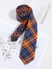 1pc Men's Fashion Casual Minimalist Striped Plaid Pattern Necktie, Suitable For Daily Commute, Party, And Banquet Matching - Multicolor - View 7