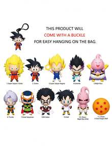 1PC Toei Animation Officially Licensed Blind Box 3D Figurine Bag Clip Charms Blind Bag Anime Figure Keychain Anime Collector Kering Backpack Decor 11 Characters Random One Birthday Gift - Multicolor - View 7