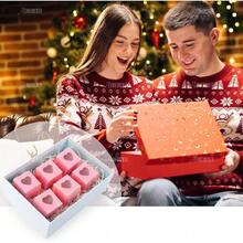 Hộp quà Kraft màu đen, kích thước 2x2x2 inch, có cửa sổ hình trái tim bằng nhựa trong suốt, thích hợp đựng bánh ngọt, kẹo, bánh quy và món tráng miệng. - 5*5*5cm - Xem 6