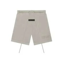 Essentials -Fear Of God FW22 Collection Casual Sweat Shorts Runs 1 Size Large , Unisex Mid Length, Elastic Waistband With Drawstring, Soft Breathable Cotton Fabric, Relaxed Loose Fit, Urban Street Style, Comfortable Loungewear For Mild Winter Days - WOOD - 查看 5