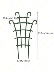 [5/10pcs Stackable Trellis Support Rack, Multi-Functional Balcony Ivy Jasmine Climbing Plant Gardening Tool Fixed Rod Plant Grid Rack, Plastic | Stackable, Climbing | Potted Plants | Small | Easy To Use] - Ram's Horn Grid Support - View 10