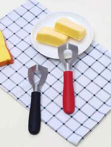 2pcs Stainless Steel Butter Cutter Knife, Kitchen Cheese Slicer, Baking Tool, Butter Spreading Knife - View 1