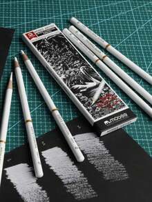 Mobee Professional White Charcoal Pencilsare Loved By Many Artists,White Charcoal Pencil Provide A Wide Range Of Possibilities Only In Mobee Artist Home - Sets - View 7