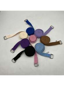 179/184x2.5厘米瑜伽带 运动瑜伽腰带 可调节编织弹力D形环扣 健身拉伸带 普拉提绳 - 彩色 - 查看 3