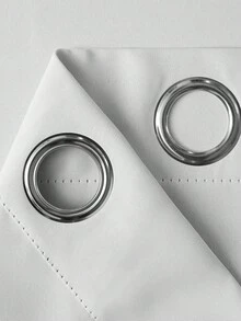 1件装经典款遮光隔断帘 - 隔音隐私帘，顶部带金属环 - 高精度平纹涤纶面料，适用于卧室、露台门 - 四季通用无绳田园风窗帘，卧室和客厅适用 - 白色 - 查看 5