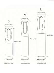1个，200毫升/300毫升/500毫升容量，高压连续喷雾瓶，透明可重复使用塑料精细雾化器，专业美发工具，室内植物喷雾浇水壶，多用途家用喷水瓶。 - 多色 - 查看 8
