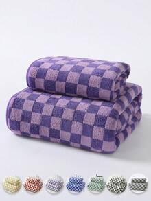 Bộ khăn tắm flannel kẻ caro hoặc khăn đơn - Khăn tắm cỡ lớn siêu mềm, thấm hút cao, lý tưởng cho spa, bơi lội, quấn tóc hoặc làm chăn phủ ghế sofa - 4 kích cỡ, phù hợp cho người lớn và các cặp đôi (34x75cm, 40x80cm, 70x140cm, 90x170cm) - Nhiều màu - Xem 11