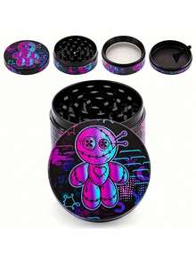 BROS 1 Set Creative Cartoon Grinder - Multi-Layer Alloy Grinding Tool - Fashionable Household Essential - Unisex Holiday Gift Set, Suitable For Various Occasions - Multicolor - View 6