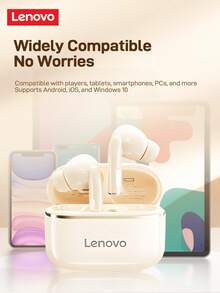 Lenovo EA230 藍牙耳機 無線入耳式耳機 降噪 低延遲 高畫質通話 360° 立體聲 遊戲 AirPod TWS 藍牙耳機 適合運動跑步工作旅行 Lenovo 耳機 - 月岩白 - 查看 9