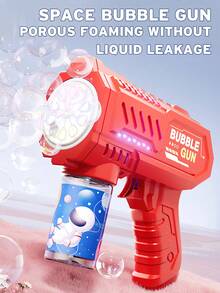 Bubble Machine With Colorful LED Lights - A Large Bubble Blower Toy Suitable For Children, Automatically Generates Abundant Bubbles, Ideal For Outdoor Parties And Birthday Gifts For Boys And Girls (Batteries And Bubble Solution Not Included) - Multicolor - View 9