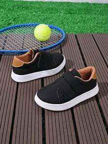 Giày thể thao trẻ em mới mùa Xuân/Thu 2026, giày sneaker trắng thường ngày cho bé trai và bé gái, giày chạy bộ. - màu đen - Xem 7