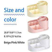 1pc Luxury Makeup Organizer Box, Vanity Countertop Skincare & Cosmetics Storage, Dust-Proof Makeup Tools Desktop Organizer - Multicolor - View 10