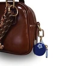 Mini Münzbörse mit Blaubeer-Anhänger, blau, kompatibel mit Airtag, Geschenk für Mädchen oder Frauen, Valentinstag Geschenktasche Anhänger, Schlüsselanhänger Accessoire für Frauen Geldbörse, Mini Geldbörse, Portemonnaie, kleine Geldbörse, Münzbörse - Blau - Übersicht 3