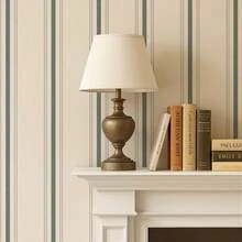Classic Striped Wallpaper - Elegant Peel And Stick Or Glue-Free Wall Decor, Customizable Colors - 1PC - View 3