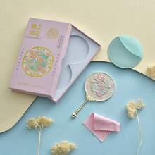 Gương cầm tay 3D lập thể, họa tiết Trung Quốc mạ điện, quà lưu niệm du lịch, hộp quà sang trọng, gương trang điểm kim loại hình bướm có vân, gương xách tay. - Nhiều màu - Xem 5