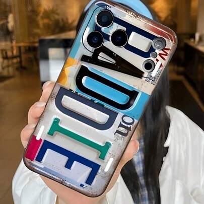 BADDIE Pattern TPU Shockproof Soft Case With License Plate Design. Suitable For IPhone 17, 17 Air, 17 Pro, 17 Pro Max, 16, 15, 14, 13, 12, 11, Pro Max, X, XS, Plus, Mini, 16E/SE4, And Also Galaxy S22/23/24/25 Ultra.