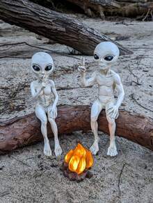 【趣味触感】外星人喝啤酒雕像 - 趣味十足的太空装饰品，绿色外星人手拿啤酒杯，非常适合摆放在桌面或书架上，是科幻迷的理想礼物，也是圣诞节、节日、送给挚友的绝佳选择，更是假日必备、科幻主题房间装饰的完美之选 | 俏皮的外星人设计 | 精致的工艺，外星人主题装饰，家居装饰 - 彩色 - 查看 9