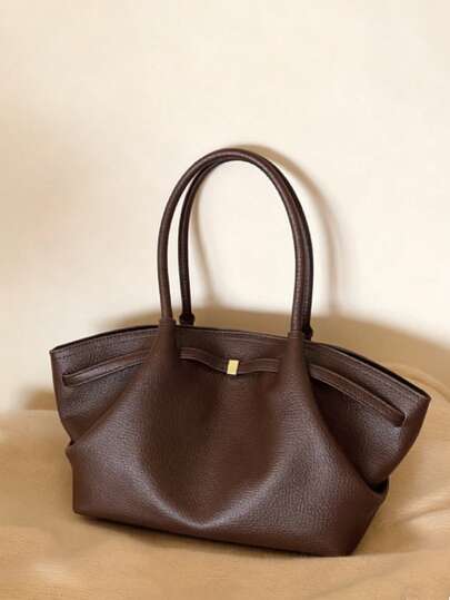 Neue hochwertige Vintage-Ledertasche aus Kunstleder in Unifarbe mit Magnetverschluss, Damen Mode Schultertasche, Umhängetasche, Handtasche, elegant, großes Fassungsvermögen, leicht, multifunktional, geeignet für Arbeit, Reisen, Geschäft, Kosmetikaufbewahrung und andere Anlässe.