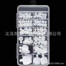Nail Art Toenail Pieces, White Nail Pieces, Short Foot Nail Pieces, Seamless Toenail Pieces, French 100 Pieces. - 白色 - 查看 4