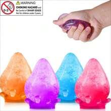 Easter Gift Squishy Drop Shaped Stress Relief Toy, 1 Count  Ice Cube Shaped Squishy Toy, Sensory Toys For Kids With Autism, Fidgets For Classroom Prize Toys, Decompression Squeeze - 紫色 - 查看 2
